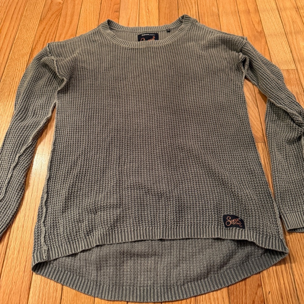 Superdry Textured Waffle Knot Cold Shoulder Thermal
in Gray